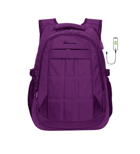 Konfores 1552-2227 Unisex Anatomik Yarasa Sırt Okul Çantası (Mor)