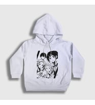 Presmono Unisex Çocuk Beyaz All Anime Hyouka Kapüşonlu Sweatshirt 306420tt