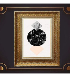 Gold Altın Kalın Çerçeveli Paspartulu Tablo c1632