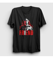 Presmono Unisex Siyah Friend Film No Country For Old Men T-Shirt 248061tt