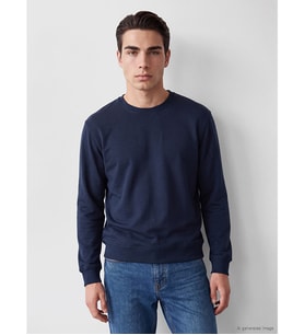 LC WAIKIKI İndigo Bisiklet Yaka Uzun Kollu Erkek Pijama Üst