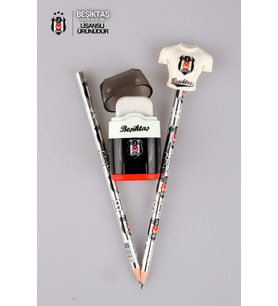 2023 YENİ SEZON LİSANSLI BEŞİKTAŞ 2'Lİ KURŞUN KALEM VE SİLGİLİ KALEMTRAŞ SETİ