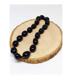 Obsidyen Taşı Şekilli YARIM Dizi (44605) (18cm uzunluğundadır)