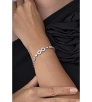 Gümüş Pazarım Sonsuzluk Baget 925 Ayar Gümüş Kadın Bileklik (Sarı)