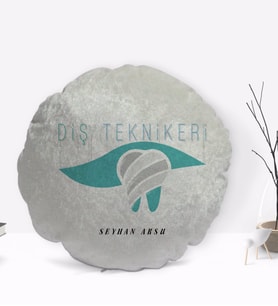 BK Gift Kişiye Özel İsimli Diş Teknikeri Tasarımlı Dekoratif Kırlent Yastık-1