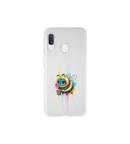 Samsung Galaxy A20e ile uyumlu Splash arı tasarımlı şeffaf silikon kılıf