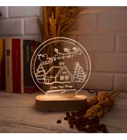 Yılbaşı Hediyesi İsme Özel Yeni Yıl Hediyesi Günışığı 3D Led Gece Lambası