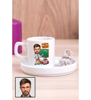 Erkek Din Kültürü Öğretmenine Özel Hediye Karikatürlü Concept Türk Kahvesi Fincanı