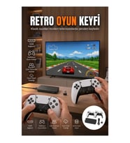 64GB Retro Oyun Konsolu Kablosuz Joystick Seti HDMI Destekli Taşınabilir