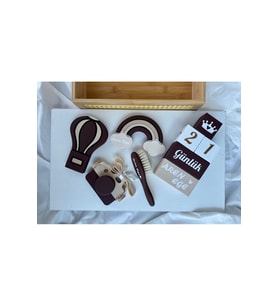Renkli objeli set bebek hediyelik bebek çekim aksesuarı dekor