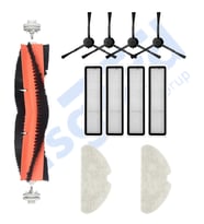 Dreame D10S, D10S PRO, D9 MAX GEN2 Uyumlu 1 Ana Fırça 4 Yan Fırça 4 Filtre 2 Mop PKT-iasgf0000216