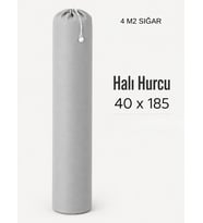 40x185 Halı Hurcu 4m2 Sığar Lastikli Nefes Alabilir Kokmaz Tela Lastikli Halı Kılıfı Poşeti Ambalajı Taşınma Çantası Yorgan Çamaşır Yastık Saklama Torbası Gri Renk