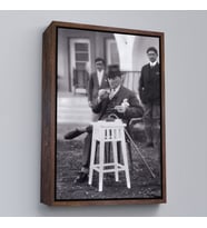 Çerçeveli Atatürk Portre Tablosu Mustafa Kemal Atatürk Dikdörtgen Dekoratif Kanvas Tablo (Beyaz)