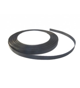 Kurdela saten siyah 6mm yard-