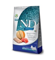 N&D Ocean Somon Ve Morina Balıklı Kavunlu Küçük Irk Tahılsız Yetişkin Köpek Maması 2.5 Kg (STD)