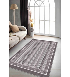 Bej Otantik Kaymaz Tabanlı Makinede Yıkanabilir Halı RV276 - 100 x 160 cm