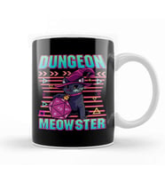 Dungeon Meowster Cute & Funny Gaming Kupa Bardak Porselen