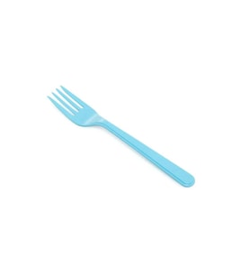 Plastik Turkuaz Renkli Lüx Parti Doğum Günü Çatal - 18 Cm. - 25 Adetlik 10 Paket