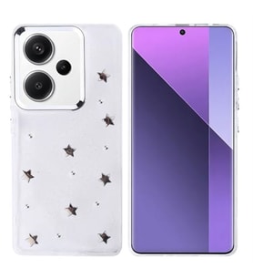 Coverzone Xiaomi Redmi Note 13 Pro Plus 5G ile uyumlu K?l?f Airbag K�?eli 2mm Kamera �?k?nt? Korumal? Simli ?effaf Bask?l? Z-Kutup Kapak Y?ld?z