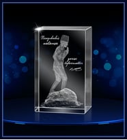 3d Kristal Atatürk 24 (Gerçek 3 Boyutlu Görüntü)