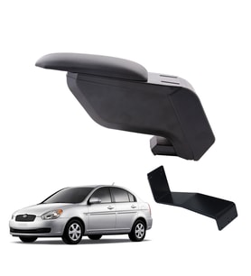 Hyundai Accent Era 2008 Delmesiz Çelik Ayaklı Siyah Kolçak Kol Dayama