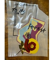 23X16 CM ÜTÜ İLE YAPIŞAN ÇİÇEKLİ TRANSFER BASKI ARMA