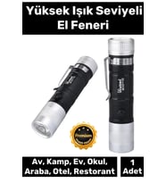 Deluxe 100 Metre Menzilli Tek Mod Beyaz Aydınlatma Cep Boyu Mini Mini Pilli El Feneri