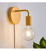 Rsylight Retro Metal Sarı Rustik Kabllolu Anahtarlı Dekoratif Duvar Aplik