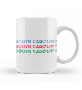 South Carolina state flag gift vintage Retro Rainbow Style Kupa Bardak Porselen