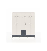 Hyperion Dolap 6 Raflı 6 Çekmeceli 4 Askılı 220x44x243 Aytaşı-Aytaşı/Antrasit