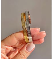 Ayetel Kürsi İşlemeli Çelik Çift Bilekliği - Manevi Ürün