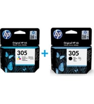 Hp HP 6ZD17AE (305) Siyah+Renkli İkili Paket Orjinal Kartuş