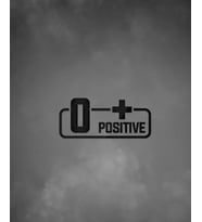 0+ Pozitif Kan Grubu Araba Motorsiklet Etiket Sticker 14CM Siyah Renk