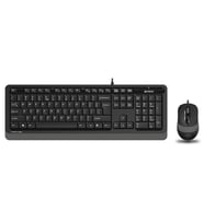 A4 TECH F1010 USB Q Trk Optic Mouse Siyah/Gri Standart Klavye - Mouse Set