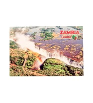 Zambiya Temalı Ahşap Kartpostal Magnet (Karışık)