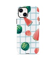 iPhone 13 Vorian Çift Katmanlı MagSafe Kılıf Watermelon Grid