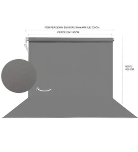 STÜDYO TEKNİK 190X400CM GRİ FON