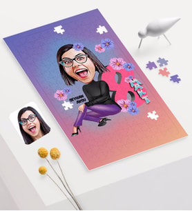 BK Gift Kişiye Özel 8 Mart Karikatürlü 240 Parça A3 Puzzle - 1