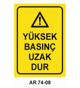 İŞ GÜVENLİĞİ UYARI LEVHASI 1 ADET PVC 21 X 29CM