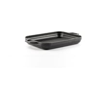 HOSSE 2632 26x32 cm Döküm Dikdörtgen Grill Tava ve Fırın Kabı (Siyah)