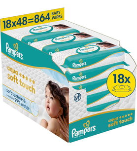 Aqua Soft Touch 18x48 864 Adet Bebek Islak Mendili
