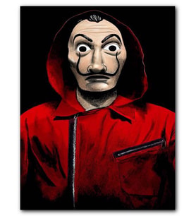 Cakatablo MDF (Ahşap) Tablo La Casa De Papel Dali Maskeli Karakter