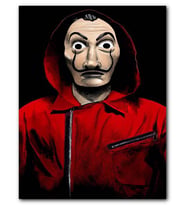Cakatablo MDF (Ahşap) Tablo La Casa De Papel Dali Maskeli Karakter