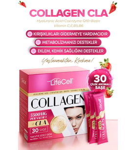 COLLAGEN CLA Hyaluronic Acid+Coenzyme Q10 İçeren Takviye Edici Gıda 30 Saşe