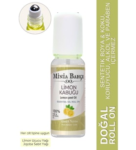 Minia Bahçe Aromaterapi Limon Roll-On, %100 Doğal, 10ml