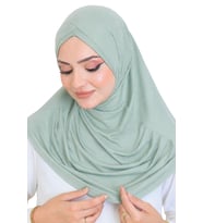 Kadın Tek Parça Hazır Türban Çapraz Kendinden Boneli Viskon Başörtüsü