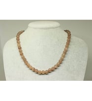 Çilek Kuvars Taşı Kolye 8mm (klipsli)