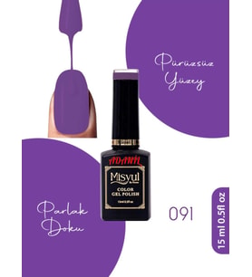 Adanil 15 ml Misyul Profesyonel Mor Kalıcı Oje Mis-091