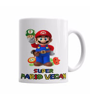 Super Mario Vegan Kupa Bardak Porselen