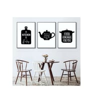 Mutfak Kitchen Tencere Kazan Çay Kahve Dekor Konsept Poster Tablo MDF Çerçeve Görünüm(19x27 cm)